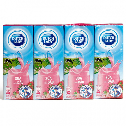 Sữa tiệt trùng hương dâu Dutch Lady 180ml